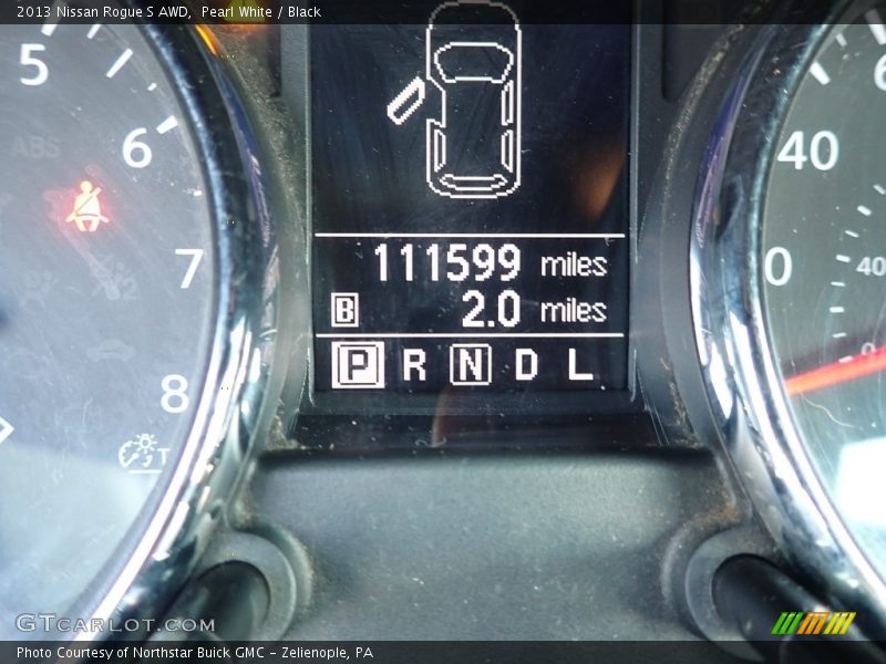 Pearl White / Black 2013 Nissan Rogue S AWD