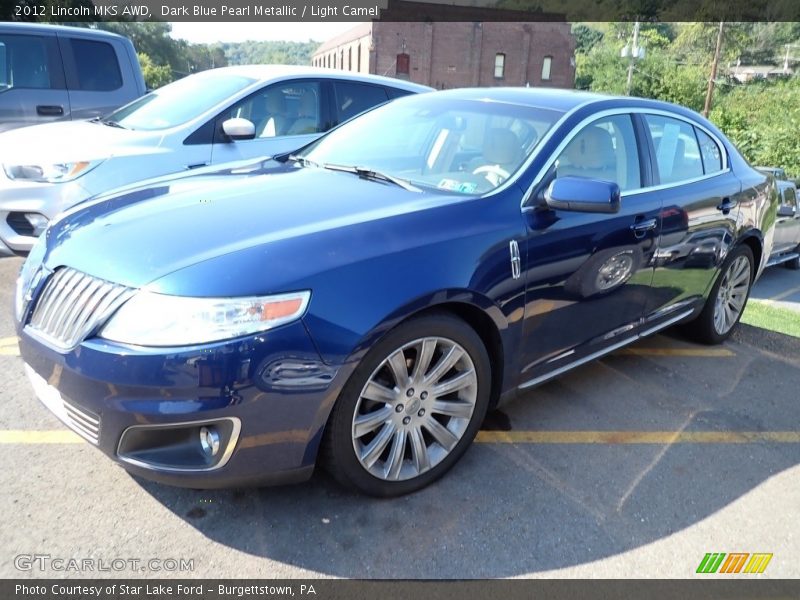 Dark Blue Pearl Metallic / Light Camel 2012 Lincoln MKS AWD