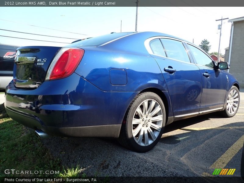 Dark Blue Pearl Metallic / Light Camel 2012 Lincoln MKS AWD