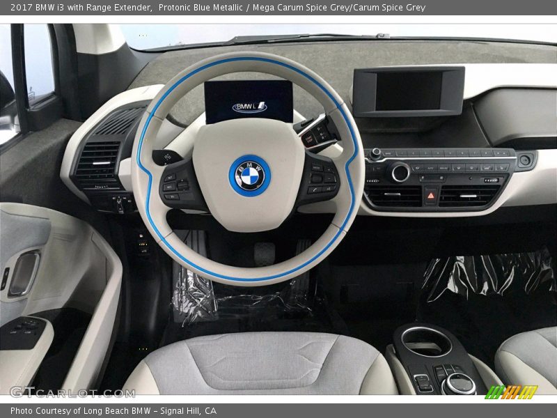 Protonic Blue Metallic / Mega Carum Spice Grey/Carum Spice Grey 2017 BMW i3 with Range Extender