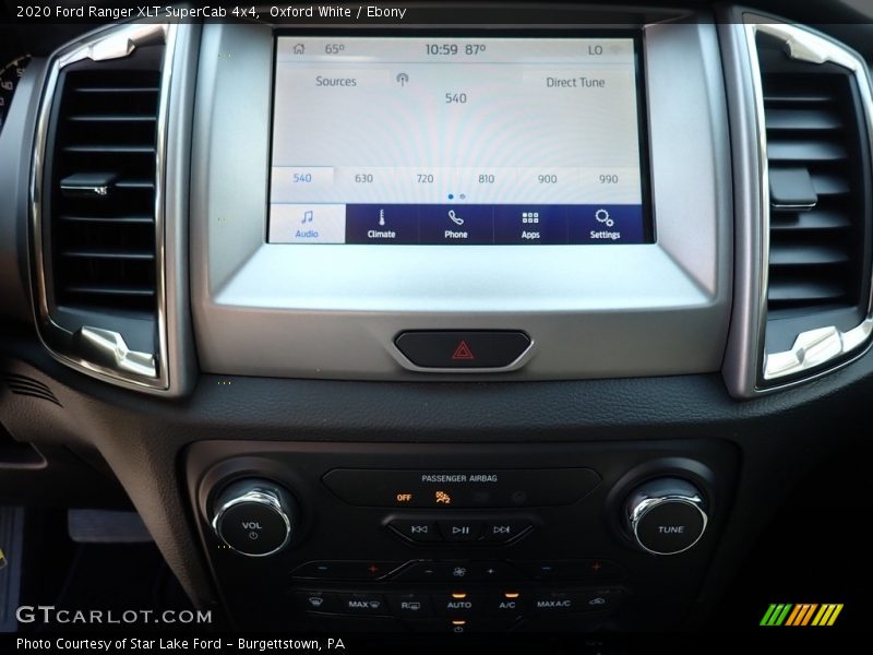 Oxford White / Ebony 2020 Ford Ranger XLT SuperCab 4x4
