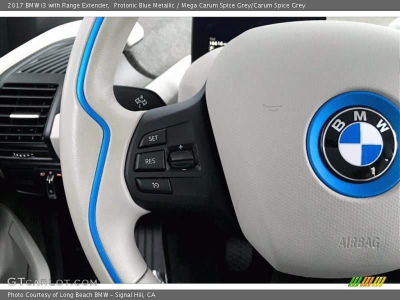 Protonic Blue Metallic / Mega Carum Spice Grey/Carum Spice Grey 2017 BMW i3 with Range Extender