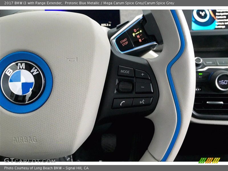 Protonic Blue Metallic / Mega Carum Spice Grey/Carum Spice Grey 2017 BMW i3 with Range Extender