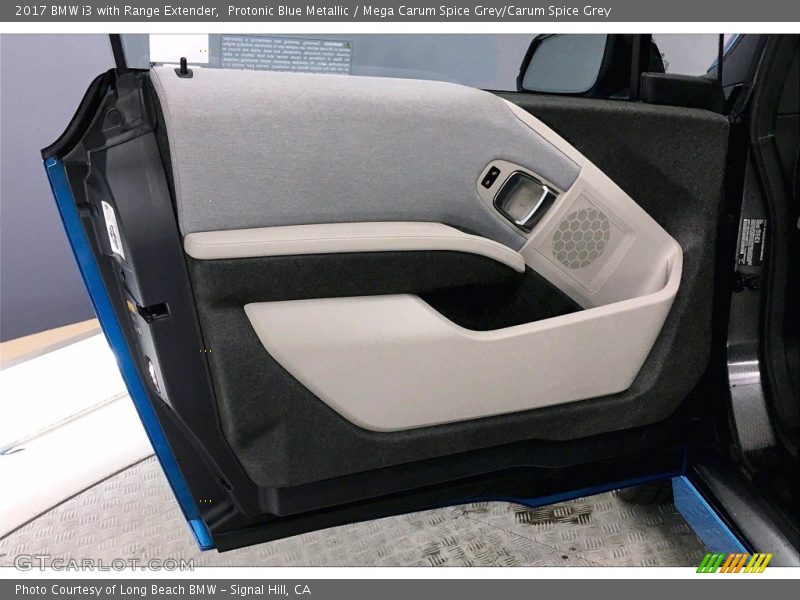 Protonic Blue Metallic / Mega Carum Spice Grey/Carum Spice Grey 2017 BMW i3 with Range Extender