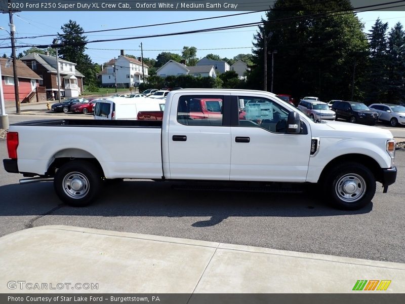 Oxford White / Medium Earth Gray 2020 Ford F250 Super Duty XL Crew Cab