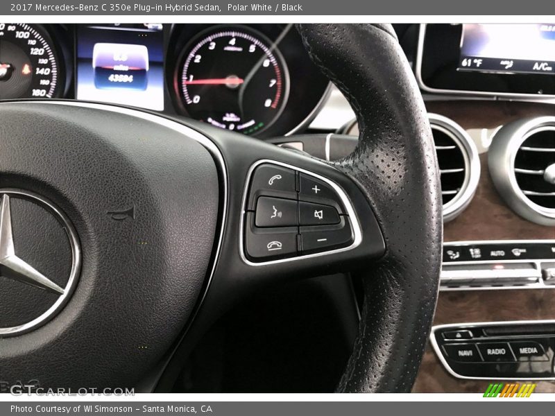 Polar White / Black 2017 Mercedes-Benz C 350e Plug-in Hybrid Sedan