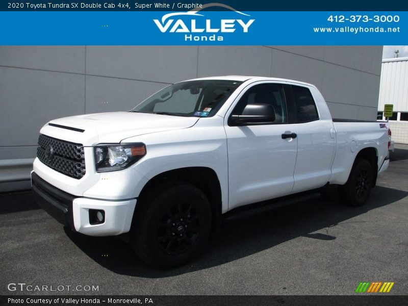 Super White / Graphite 2020 Toyota Tundra SX Double Cab 4x4