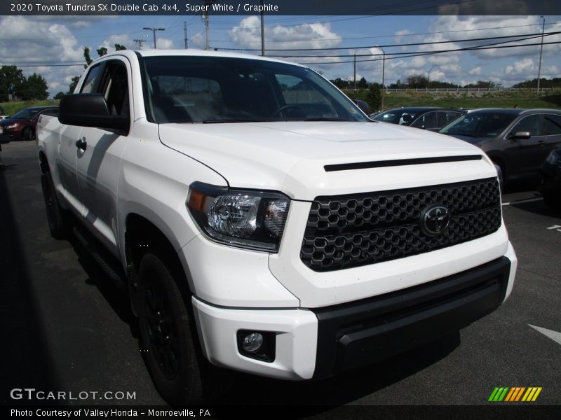 Super White / Graphite 2020 Toyota Tundra SX Double Cab 4x4