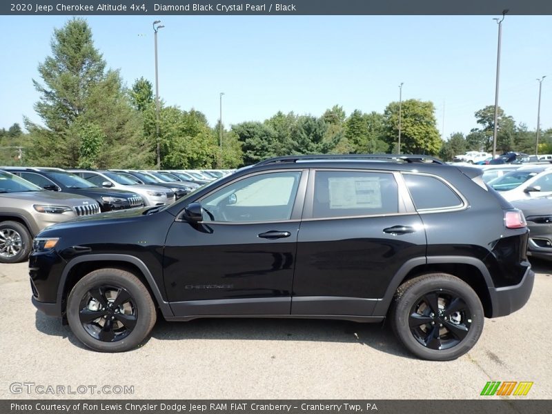 Diamond Black Crystal Pearl / Black 2020 Jeep Cherokee Altitude 4x4