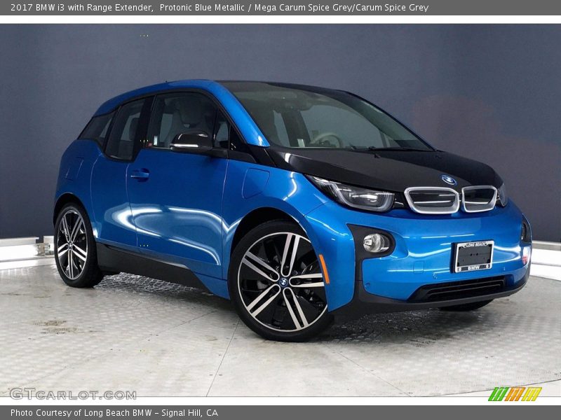 Protonic Blue Metallic / Mega Carum Spice Grey/Carum Spice Grey 2017 BMW i3 with Range Extender