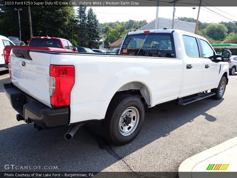 Oxford White / Medium Earth Gray 2020 Ford F250 Super Duty XL Crew Cab