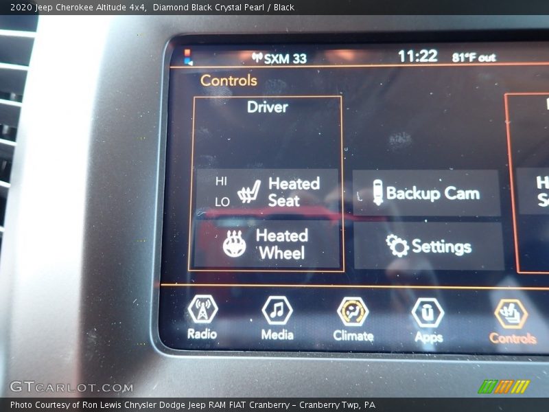 Diamond Black Crystal Pearl / Black 2020 Jeep Cherokee Altitude 4x4