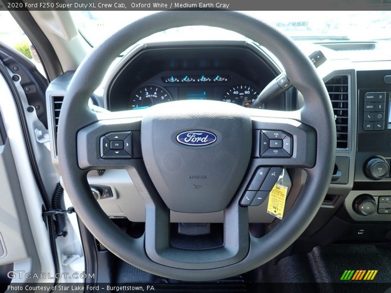 Oxford White / Medium Earth Gray 2020 Ford F250 Super Duty XL Crew Cab