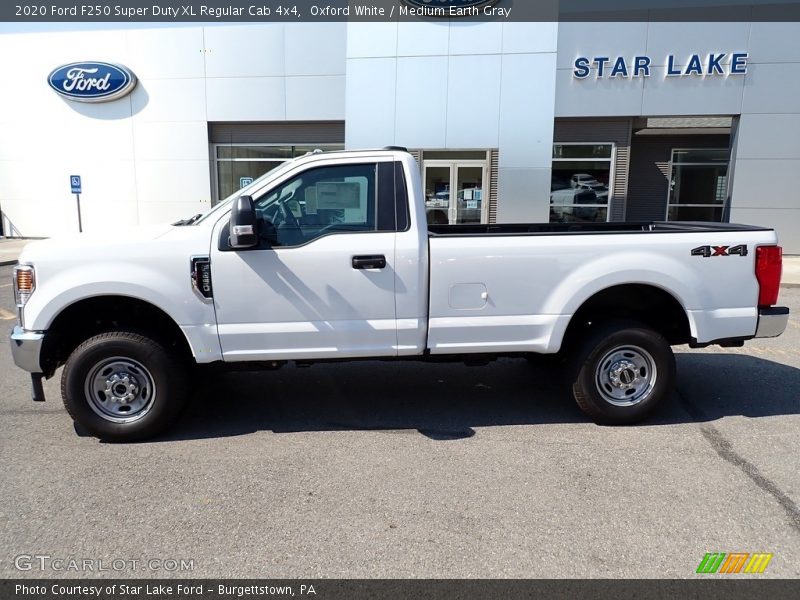 Oxford White / Medium Earth Gray 2020 Ford F250 Super Duty XL Regular Cab 4x4