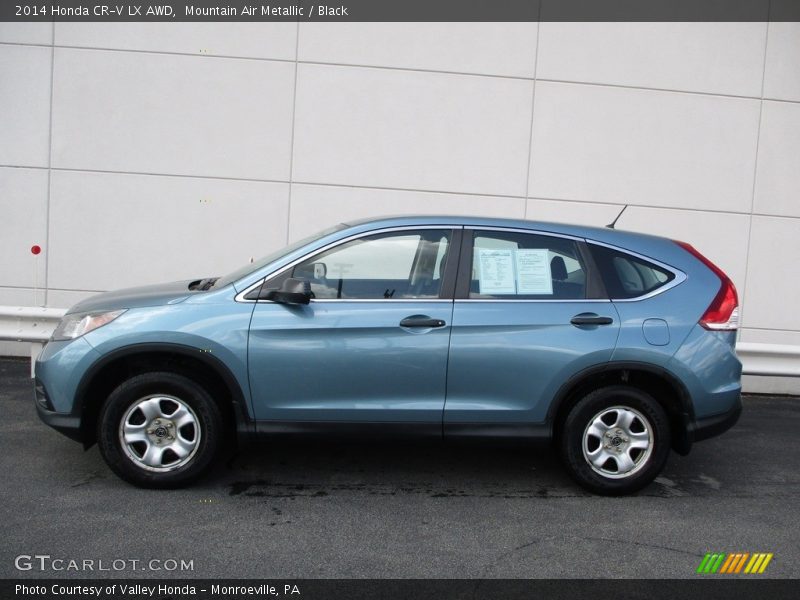 Mountain Air Metallic / Black 2014 Honda CR-V LX AWD