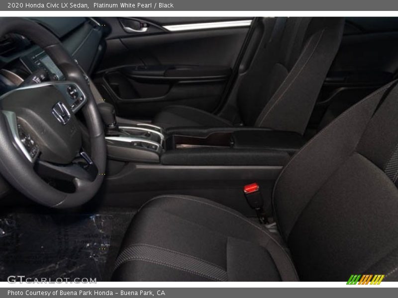 Platinum White Pearl / Black 2020 Honda Civic LX Sedan