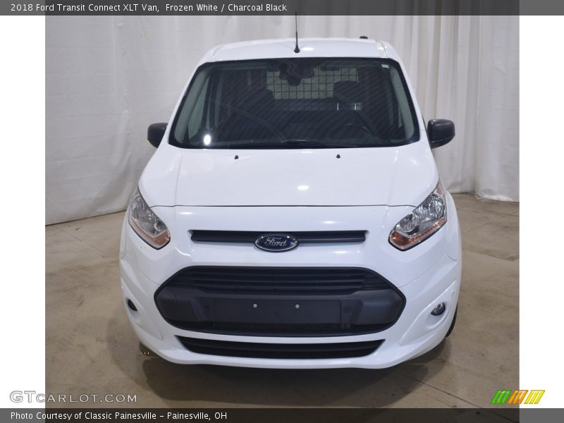 Frozen White / Charcoal Black 2018 Ford Transit Connect XLT Van