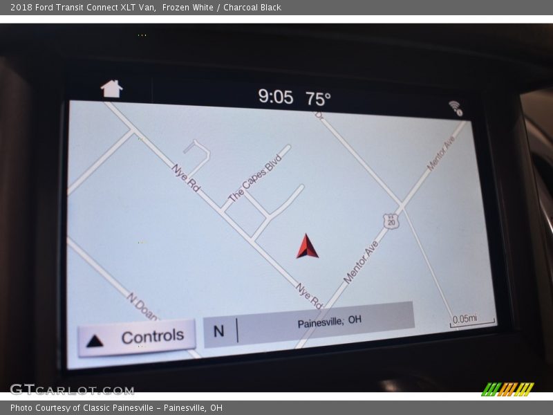 Frozen White / Charcoal Black 2018 Ford Transit Connect XLT Van
