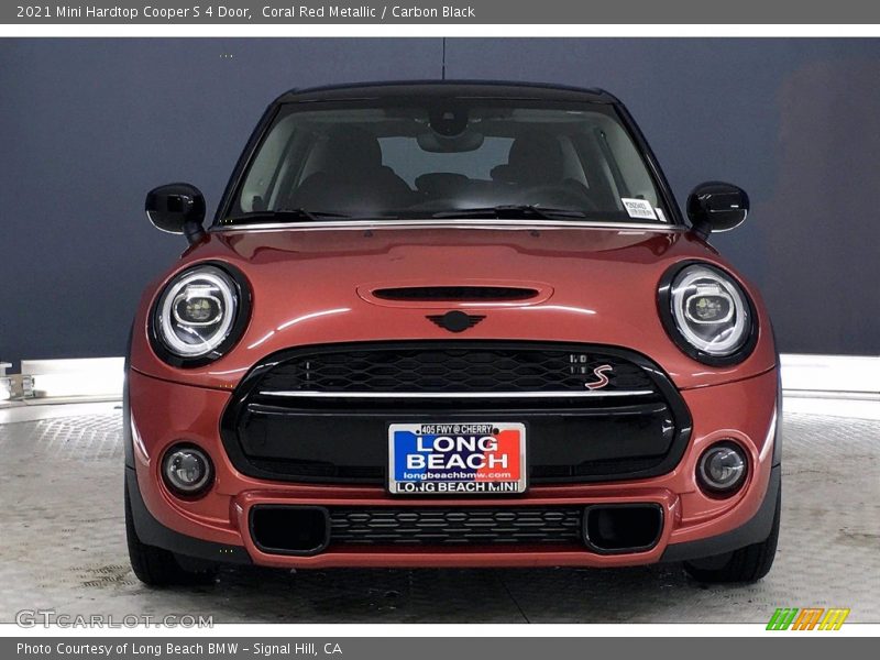 Coral Red Metallic / Carbon Black 2021 Mini Hardtop Cooper S 4 Door