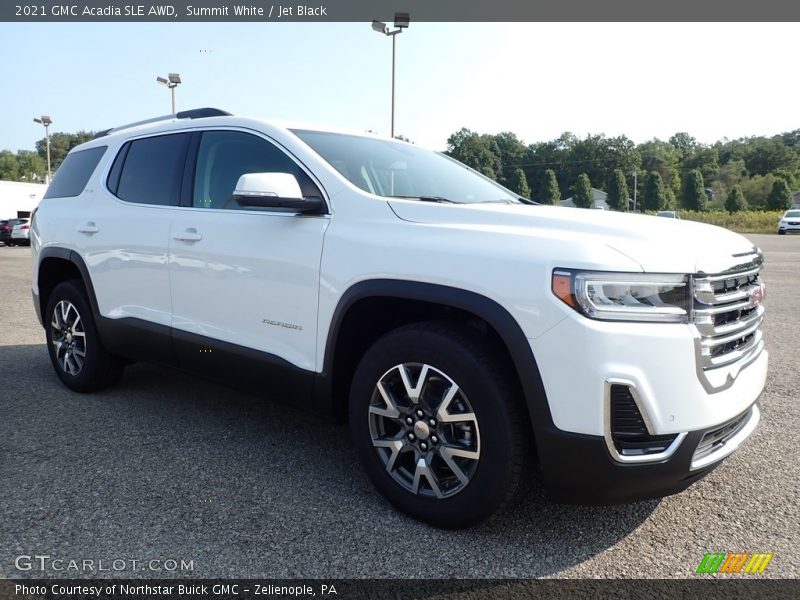 Summit White / Jet Black 2021 GMC Acadia SLE AWD