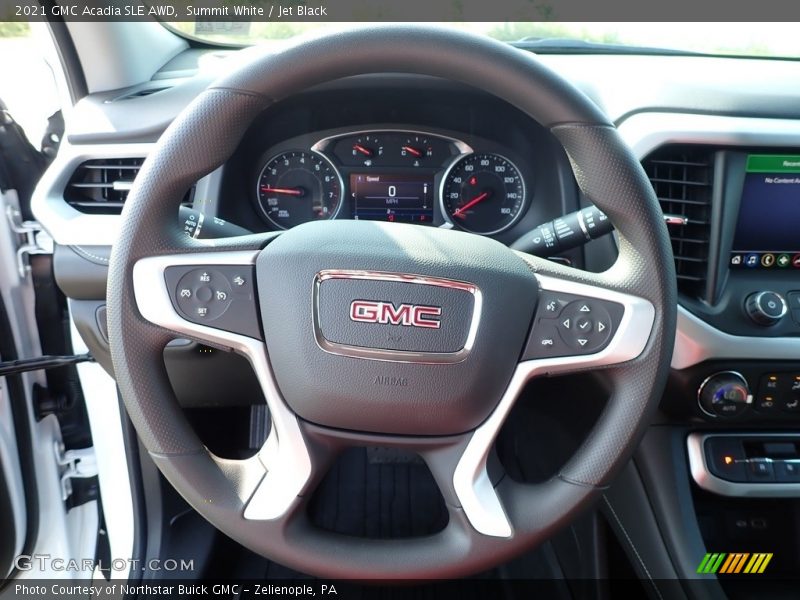 Summit White / Jet Black 2021 GMC Acadia SLE AWD
