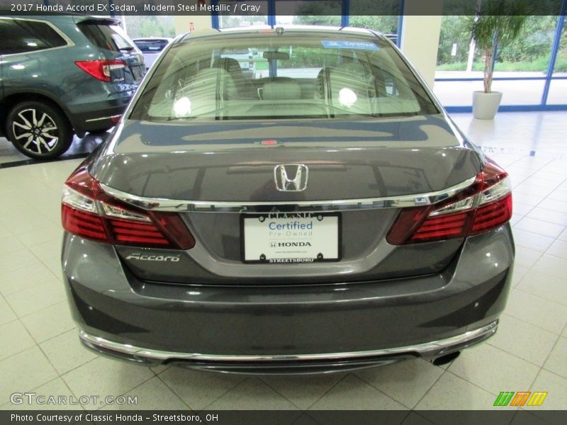 Modern Steel Metallic / Gray 2017 Honda Accord EX Sedan