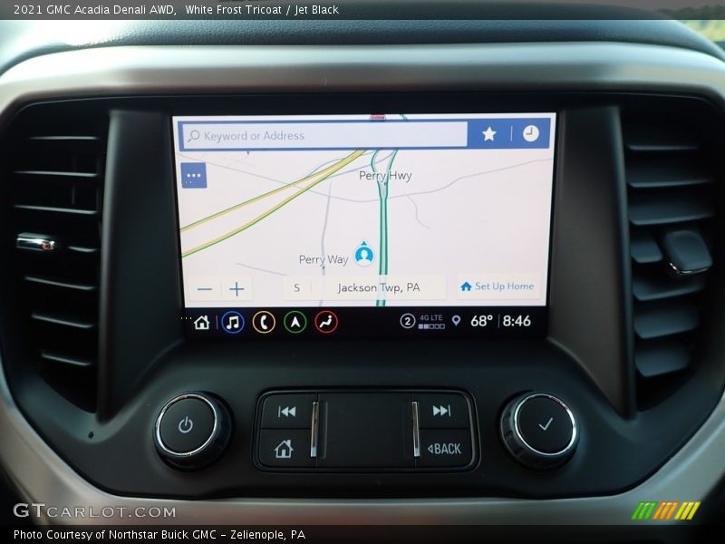 Navigation of 2021 Acadia Denali AWD