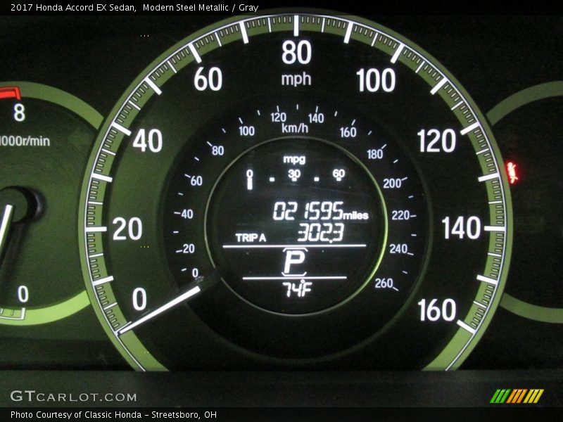 Modern Steel Metallic / Gray 2017 Honda Accord EX Sedan