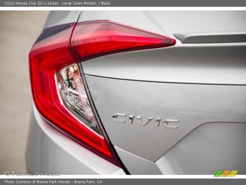 Lunar Silver Metallic / Black 2020 Honda Civic EX-L Sedan