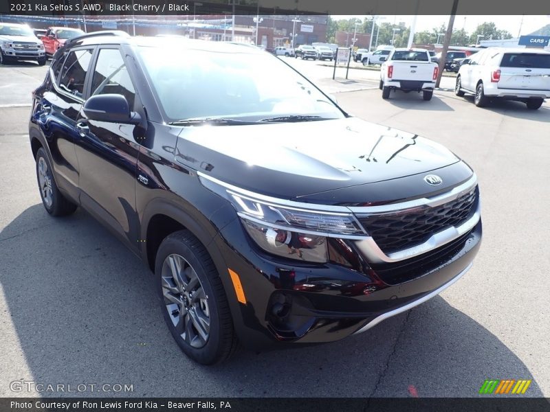Black Cherry / Black 2021 Kia Seltos S AWD