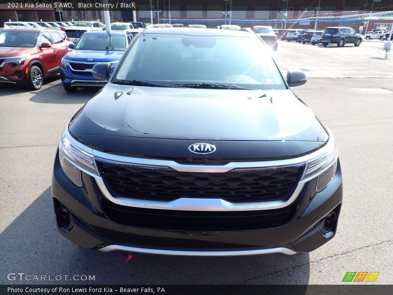 Black Cherry / Black 2021 Kia Seltos S AWD