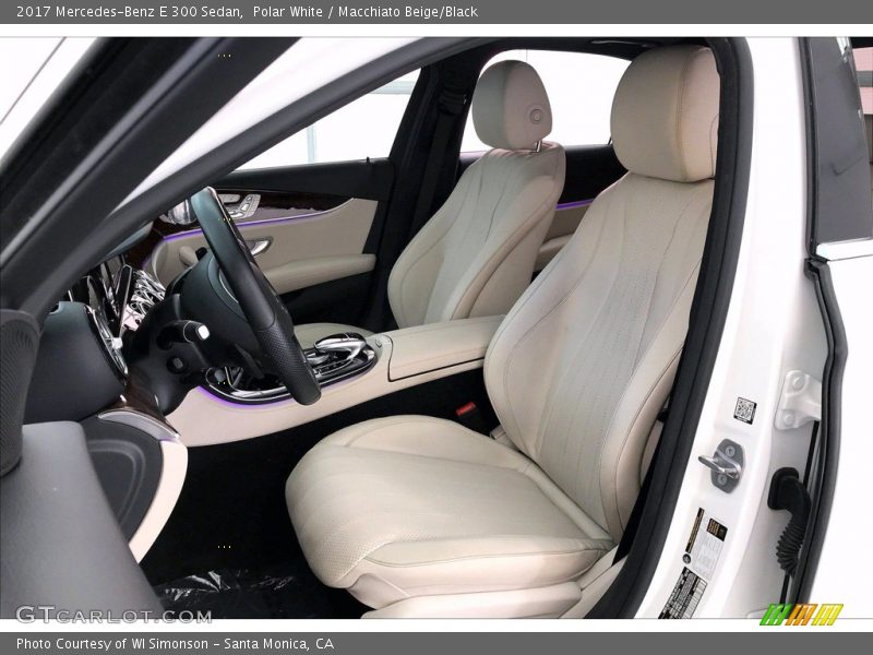 Polar White / Macchiato Beige/Black 2017 Mercedes-Benz E 300 Sedan