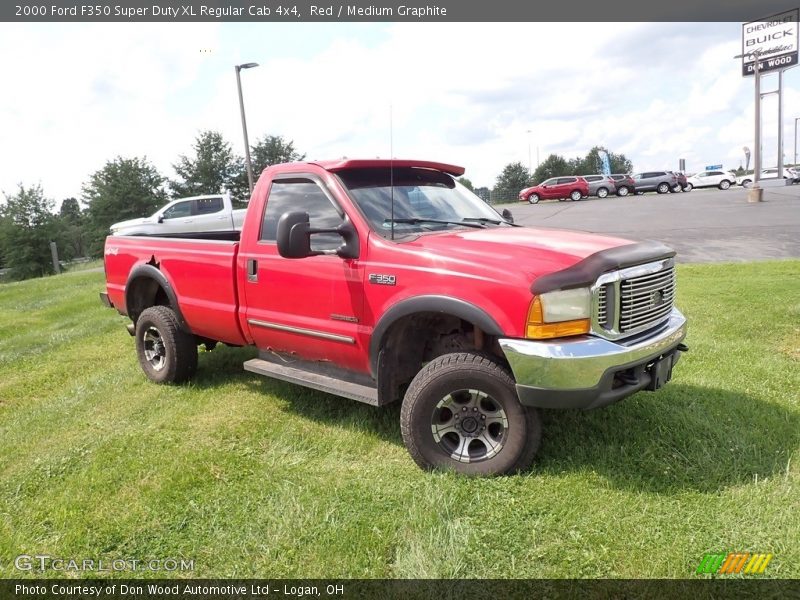 Red / Medium Graphite 2000 Ford F350 Super Duty XL Regular Cab 4x4