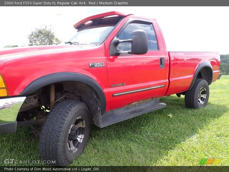 Red / Medium Graphite 2000 Ford F350 Super Duty XL Regular Cab 4x4