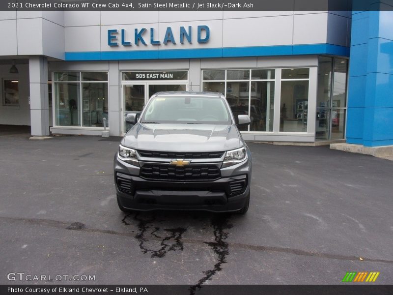 Satin Steel Metallic / Jet Black/­Dark Ash 2021 Chevrolet Colorado WT Crew Cab 4x4