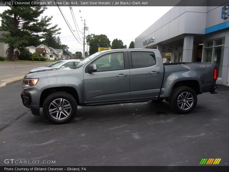 Satin Steel Metallic / Jet Black/­Dark Ash 2021 Chevrolet Colorado WT Crew Cab 4x4