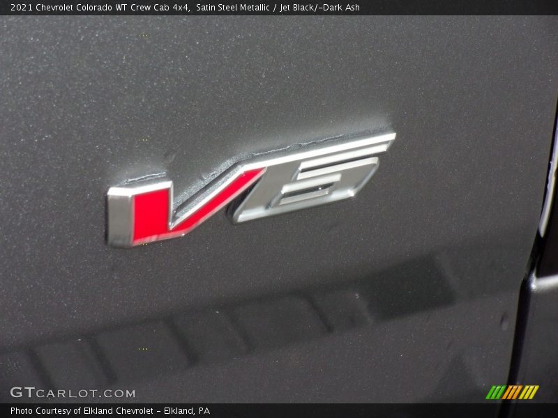 Satin Steel Metallic / Jet Black/­Dark Ash 2021 Chevrolet Colorado WT Crew Cab 4x4