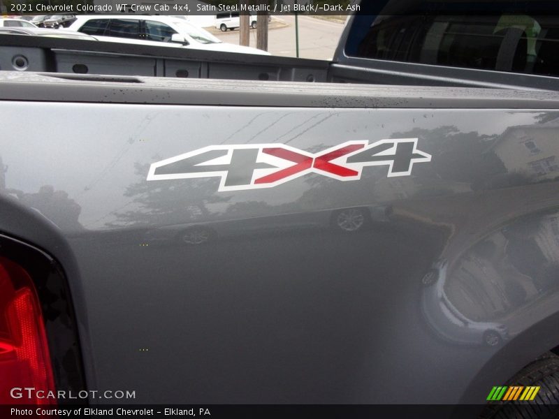 Satin Steel Metallic / Jet Black/­Dark Ash 2021 Chevrolet Colorado WT Crew Cab 4x4