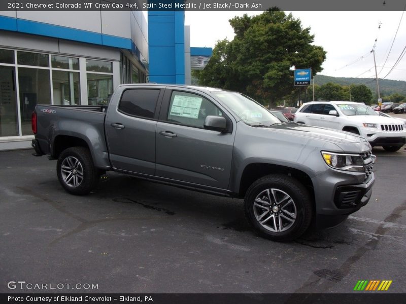 Satin Steel Metallic / Jet Black/­Dark Ash 2021 Chevrolet Colorado WT Crew Cab 4x4