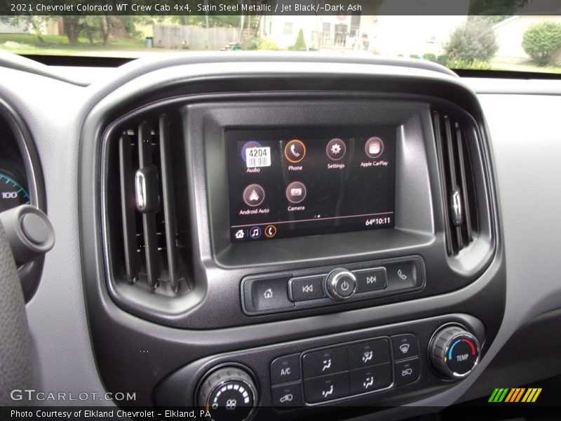 Satin Steel Metallic / Jet Black/­Dark Ash 2021 Chevrolet Colorado WT Crew Cab 4x4