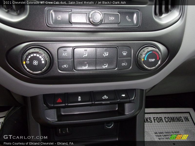 Satin Steel Metallic / Jet Black/­Dark Ash 2021 Chevrolet Colorado WT Crew Cab 4x4