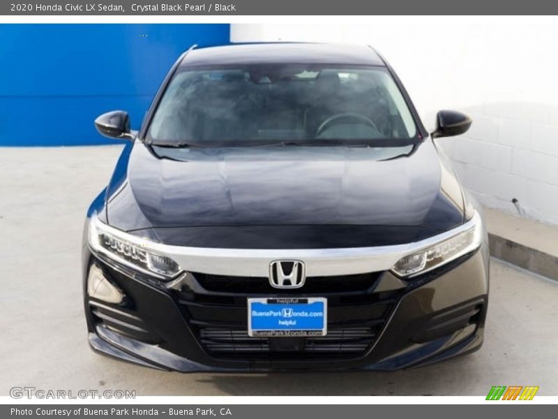 Crystal Black Pearl / Black 2020 Honda Civic LX Sedan