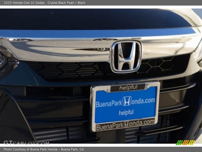Crystal Black Pearl / Black 2020 Honda Civic LX Sedan