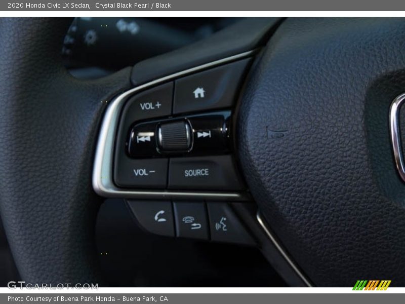 Crystal Black Pearl / Black 2020 Honda Civic LX Sedan