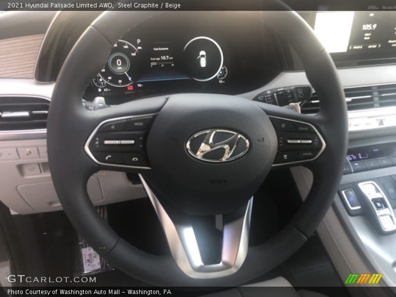 Steel Graphite / Beige 2021 Hyundai Palisade Limited AWD