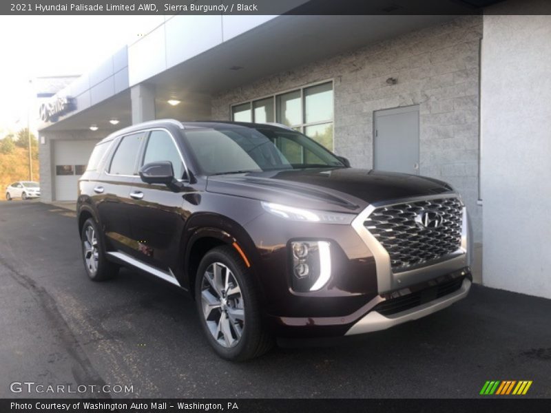 Sierra Burgundy / Black 2021 Hyundai Palisade Limited AWD