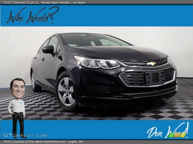 Mosaic Black Metallic / Jet Black 2017 Chevrolet Cruze LS