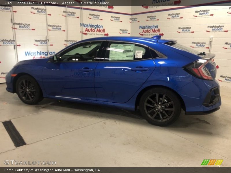 Aegean Blue Metallic / Black 2020 Honda Civic EX Hatchback