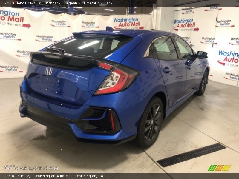 Aegean Blue Metallic / Black 2020 Honda Civic EX Hatchback