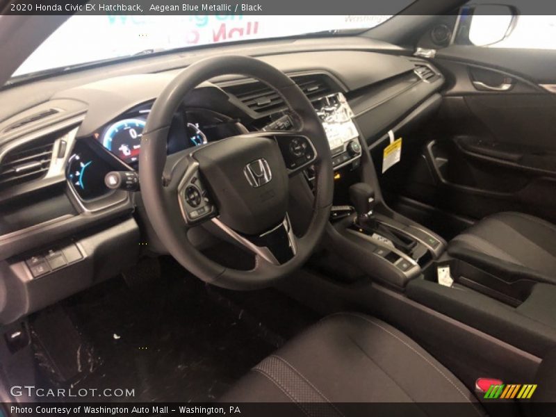 Aegean Blue Metallic / Black 2020 Honda Civic EX Hatchback